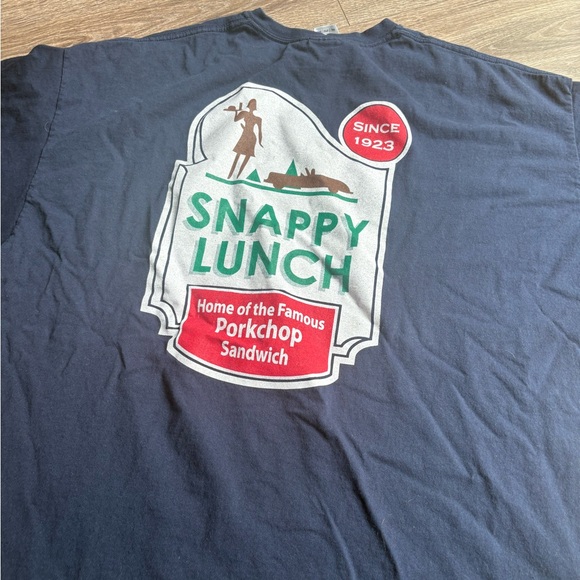 Snappy’s Lunch Gildan Ultra Cotton Men's Short Sleeve Tee in Dark Blue - Picture 4 of 14
